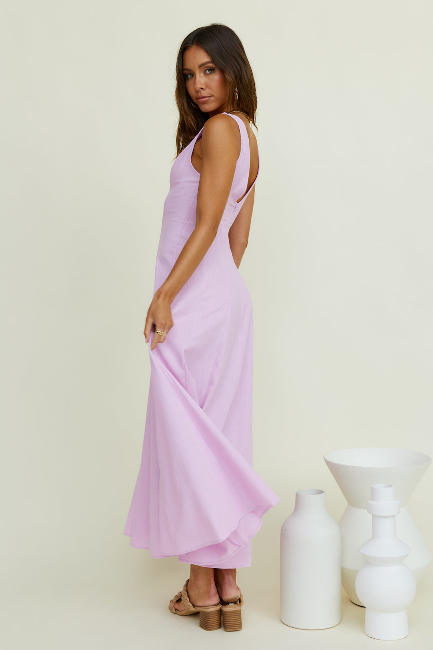 Open Meadows Maxi Dress Lilac-Seaa Fashion