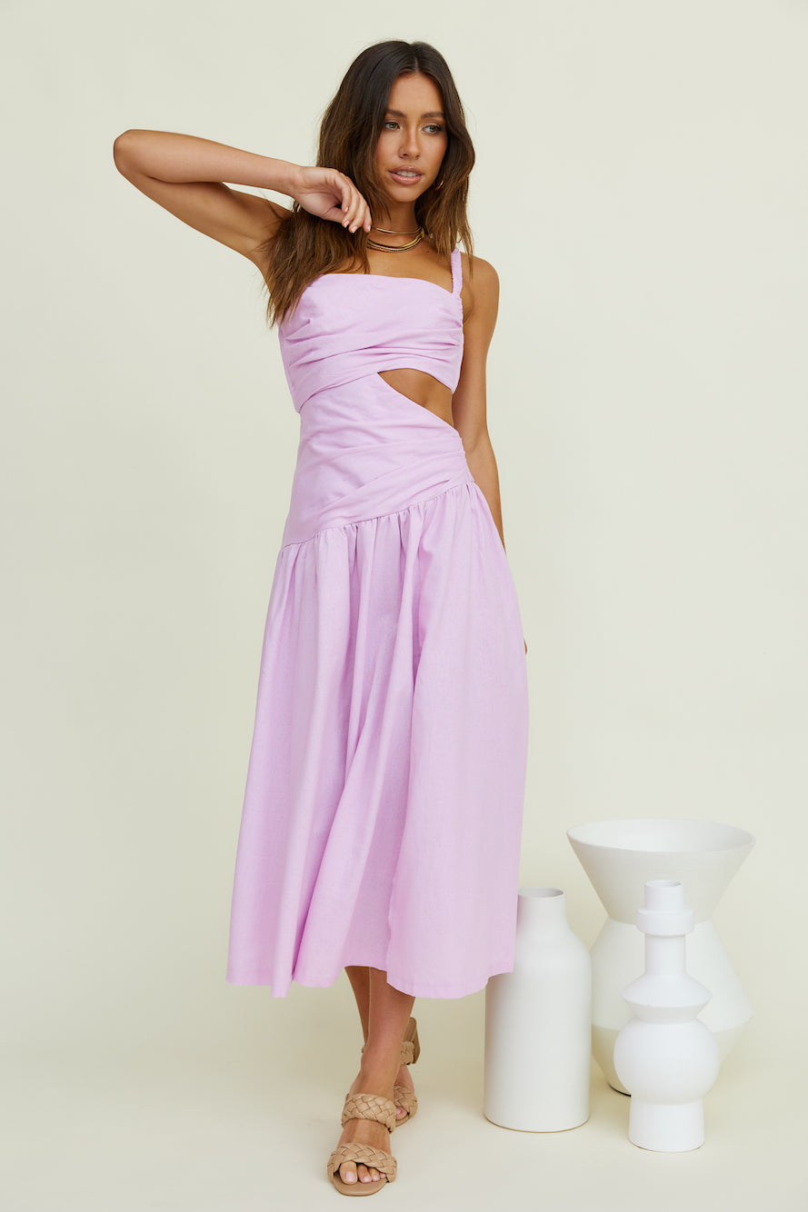 Autumn Warmth Maxi Dress Lilac-Seaa Fashion