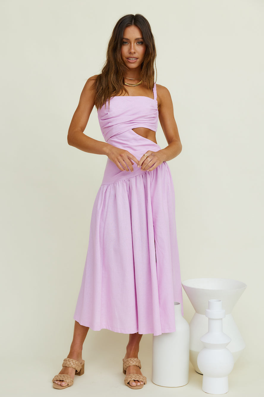 Autumn Warmth Maxi Dress Lilac-Seaa Fashion