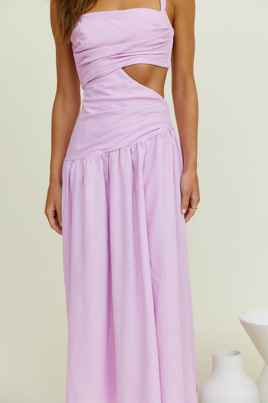 Autumn Warmth Maxi Dress Lilac-Seaa Fashion