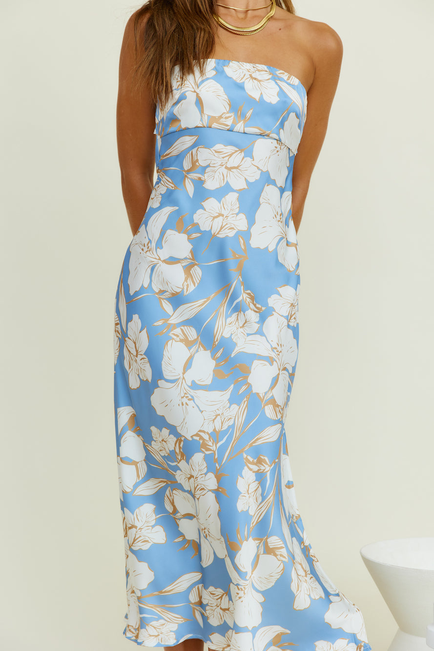 Under The Moonlight Midi Dress Blue-Seaa Fashion