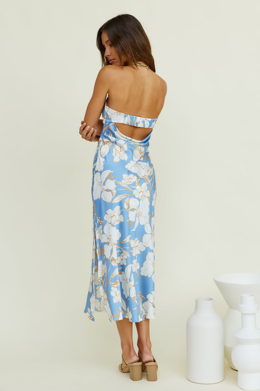 Under The Moonlight Midi Dress Blue-Seaa Fashion