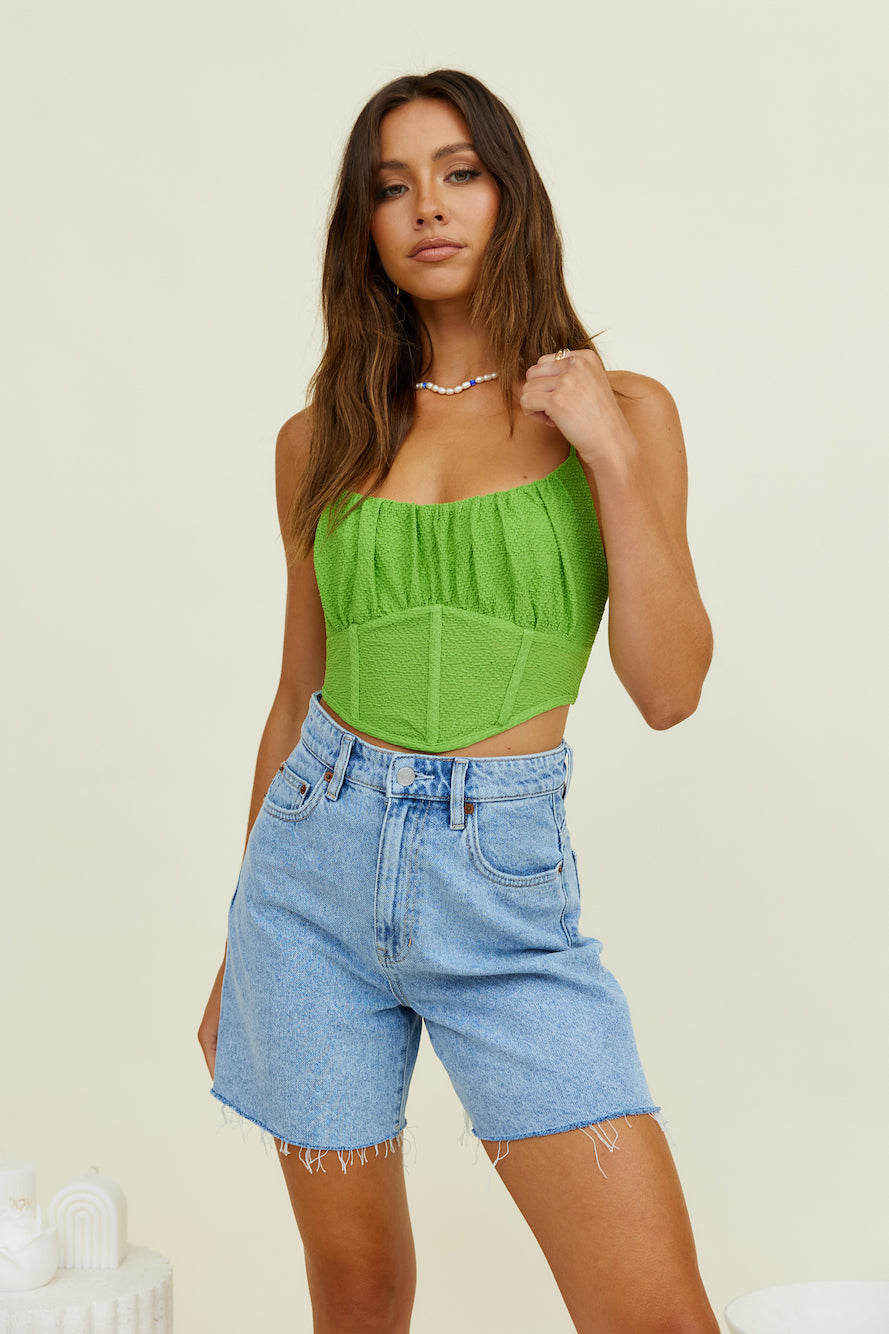 You And Me Crop Top Green-Seaa Fashion