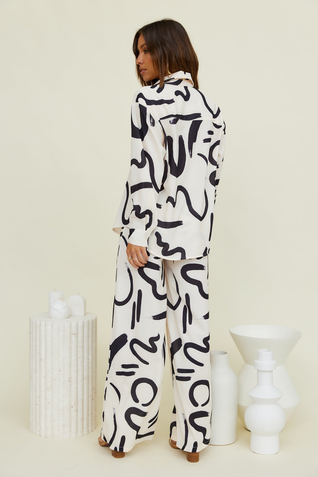 SEVEN WONDERS York Long Sleeve Shirt Sand Black-Seaa Fashion