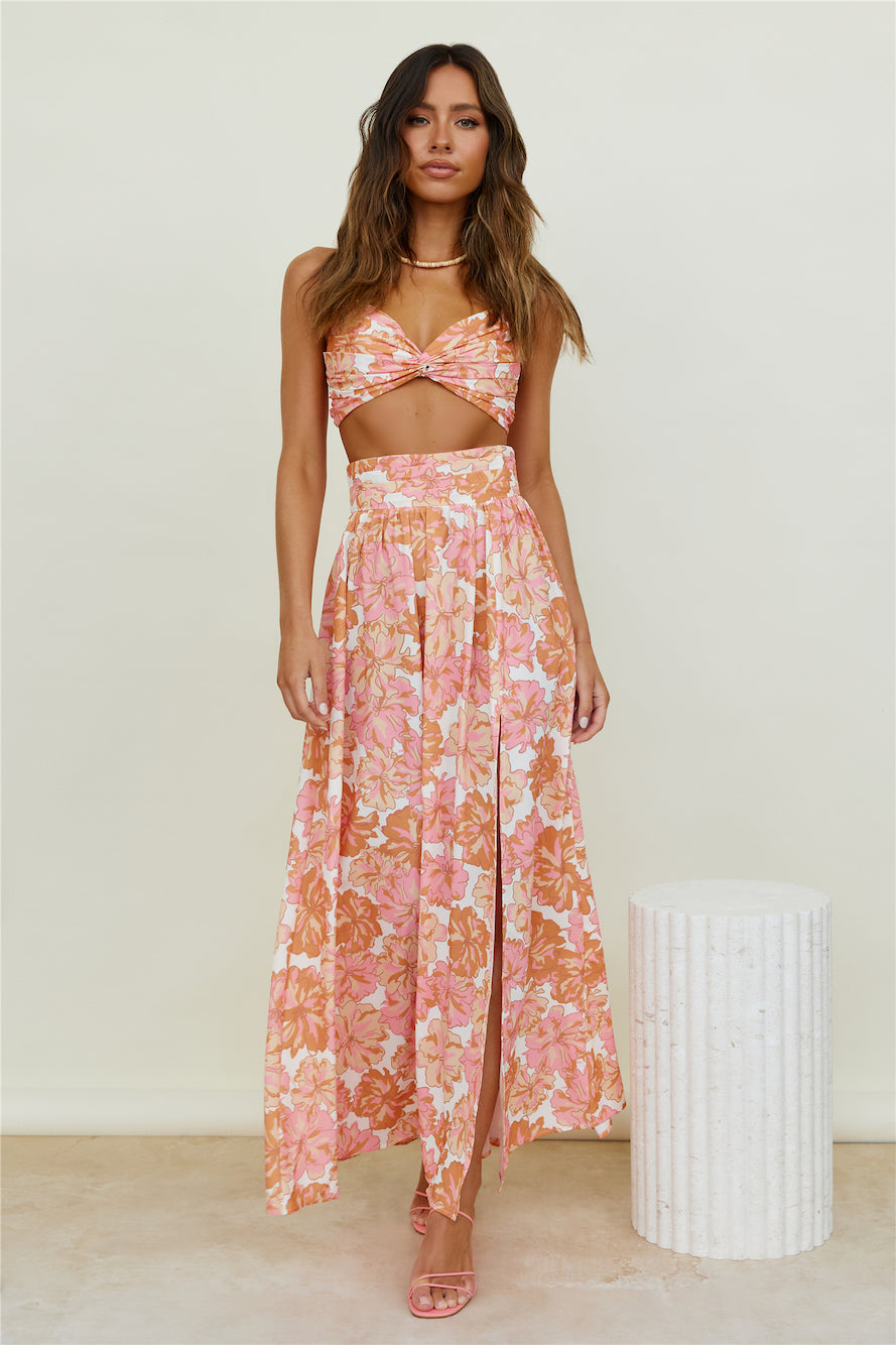 Sweet Morning Dew Maxi Skirt Orange-Seaa Fashion