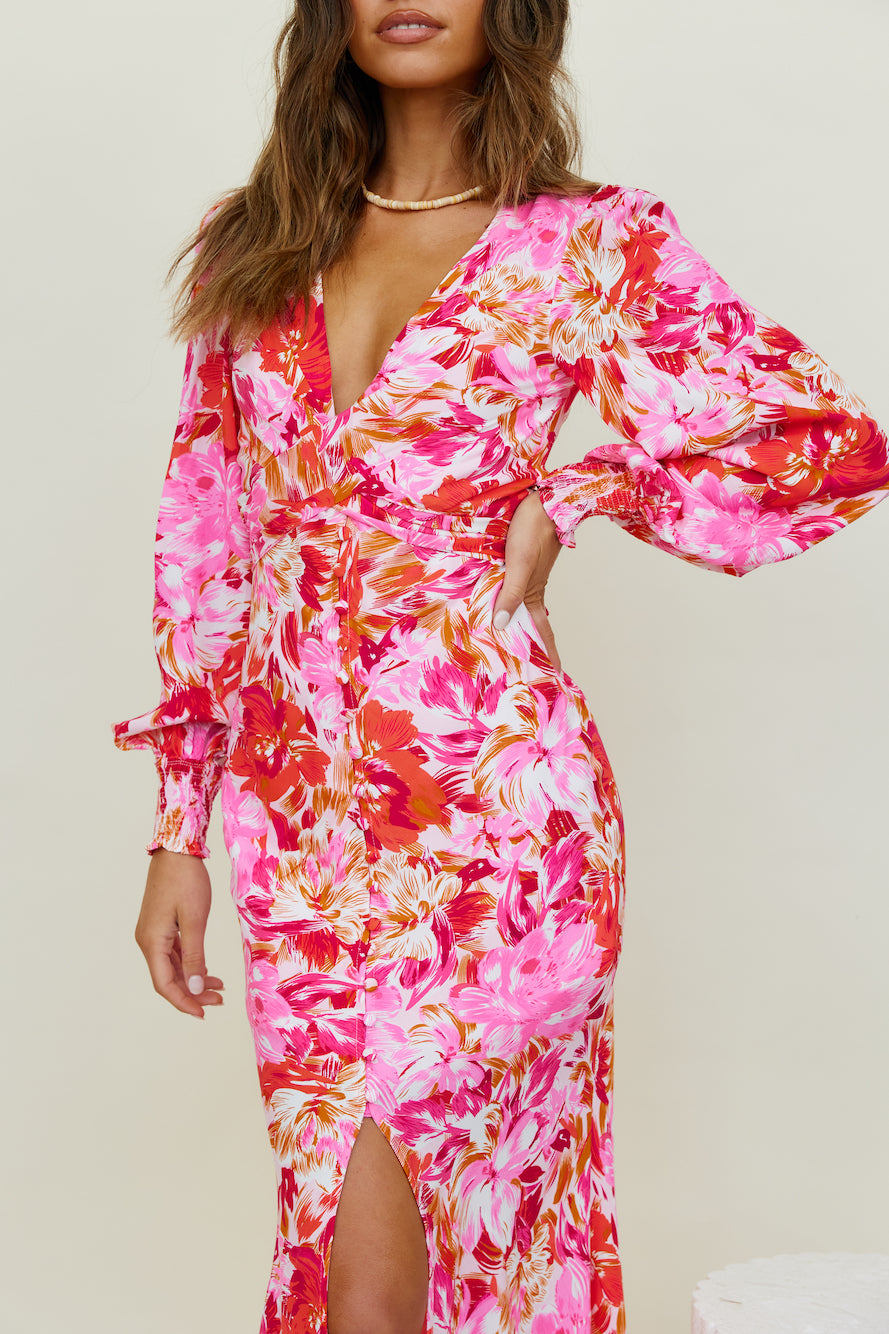 Starry Night Maxi Dress Pink-Seaa Fashion