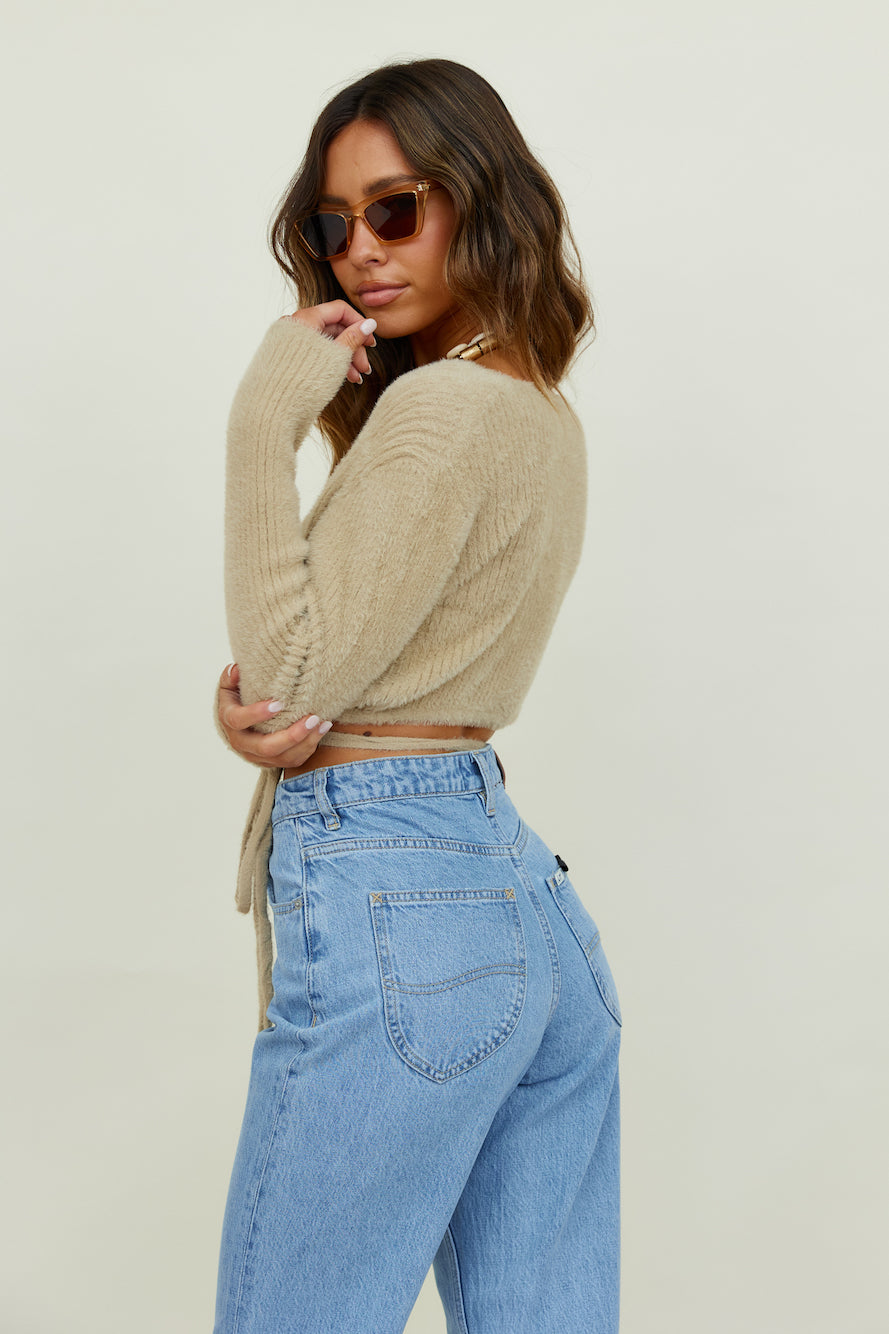 Purified Crop Top Camel-Seaa Fashion