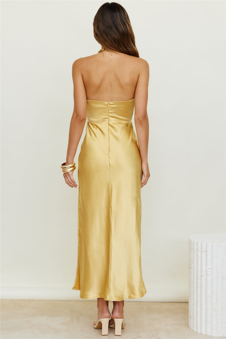 Caraway Maxi Dress Gold-Seaa Fashion