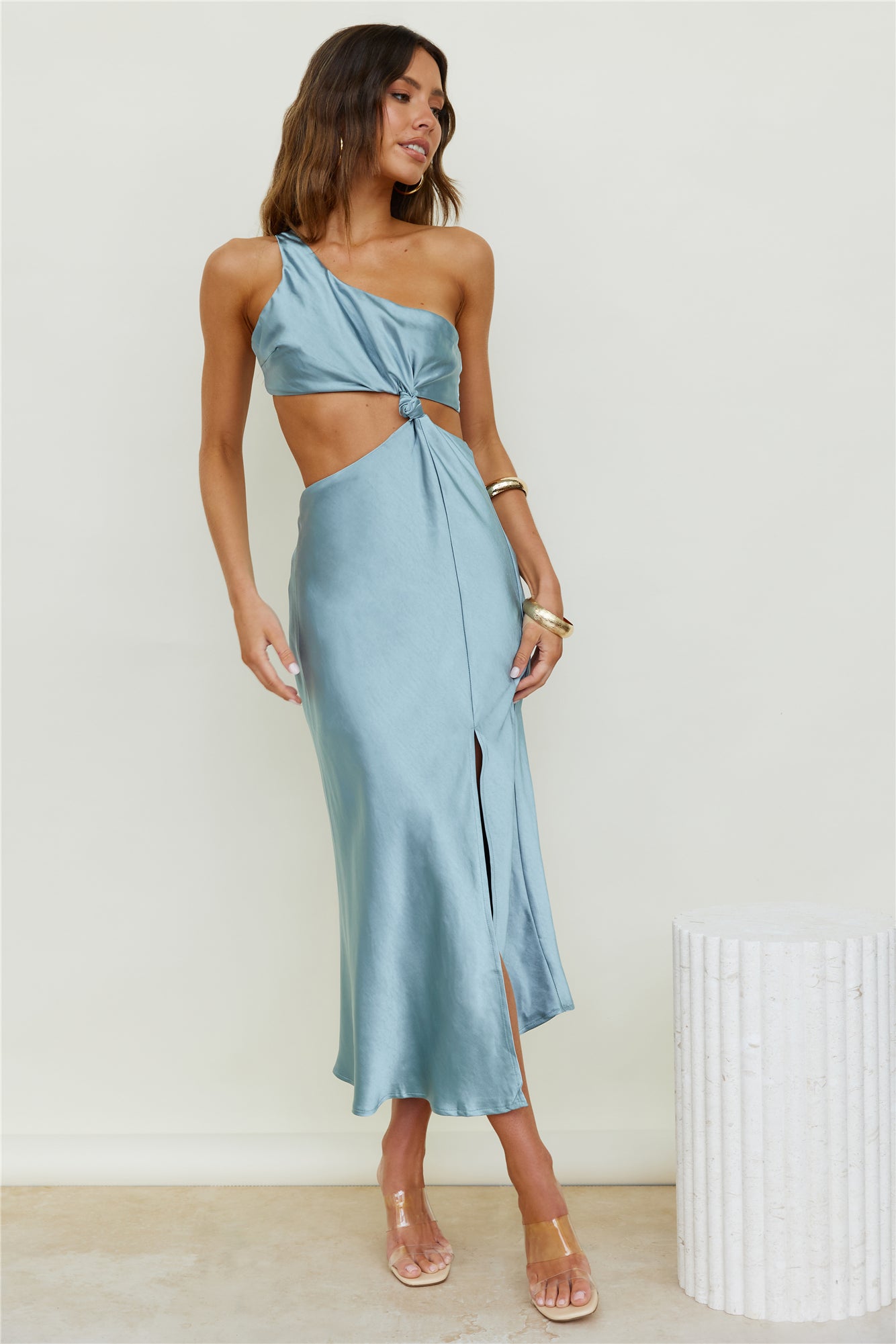 Evening Stars Midi Dress Light Blue-Seaa Fashion