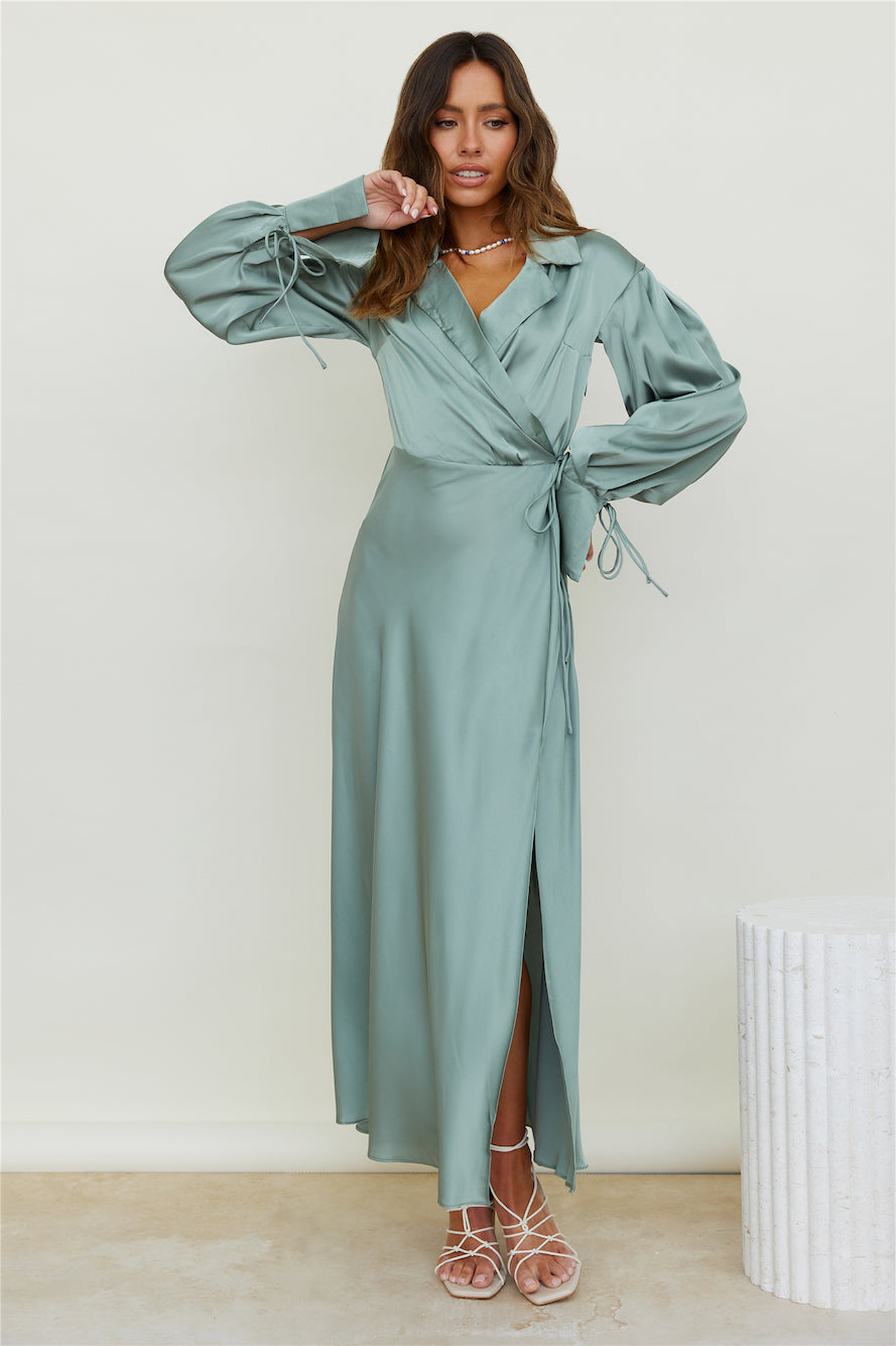 New Dawn Maxi Dress Khaki-Seaa Fashion