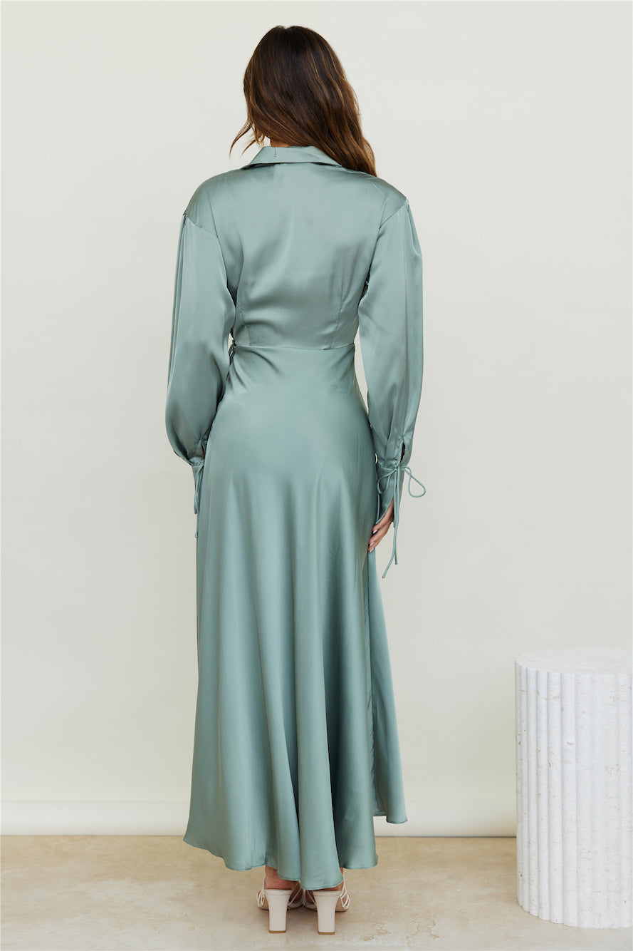 New Dawn Maxi Dress Khaki-Seaa Fashion