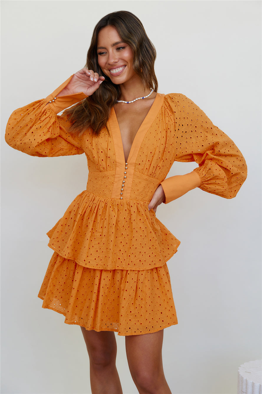 Citrus Scents Dress Orange-Seaa Fashion