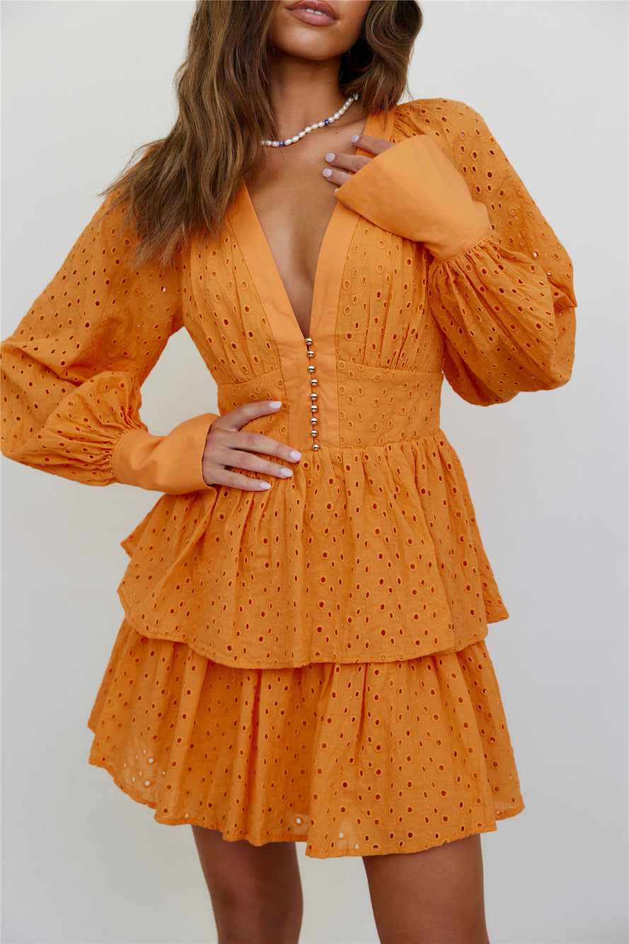 Citrus Scents Dress Orange-Seaa Fashion