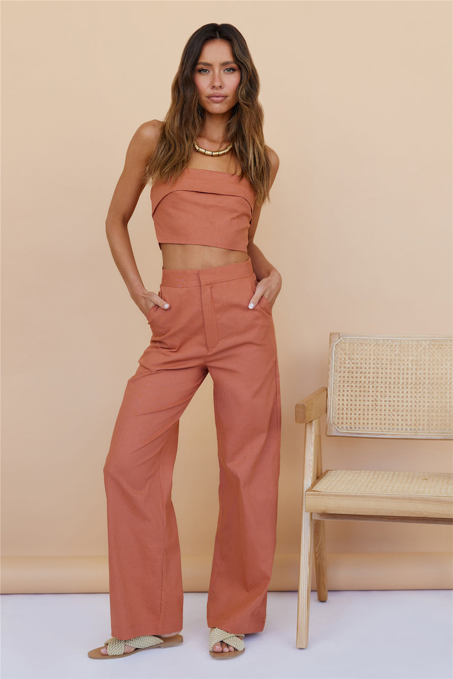 In Hindsight Pants Rust-Seaa Fashion