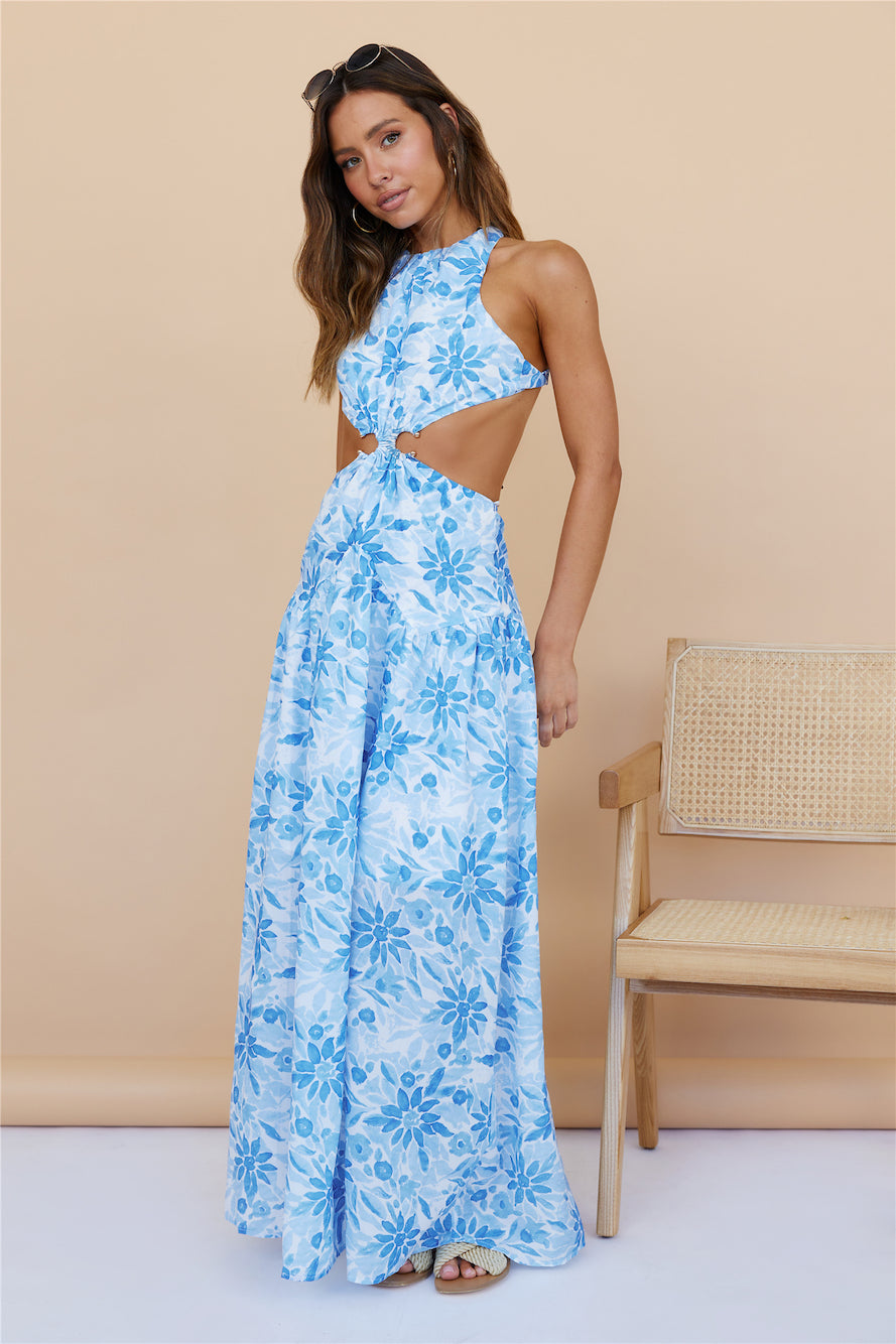 Swaying Willows Maxi Dress Blue-Seaa Fashion