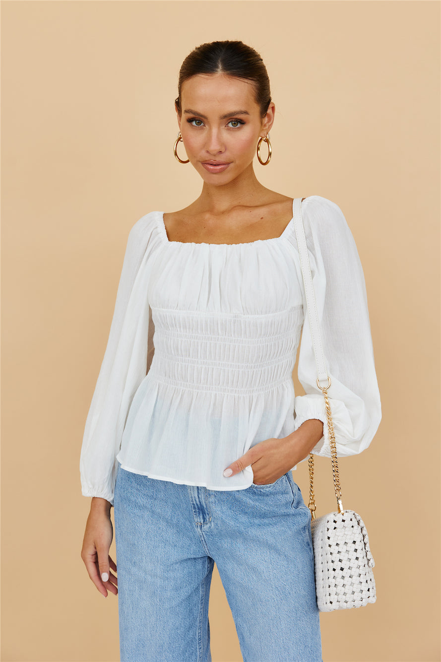 Saffron Top White-Seaa Fashion