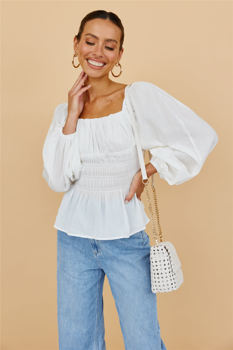 Saffron Top White-Seaa Fashion