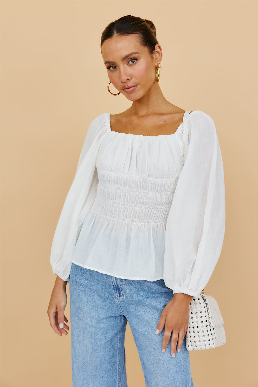 Saffron Top White-Seaa Fashion