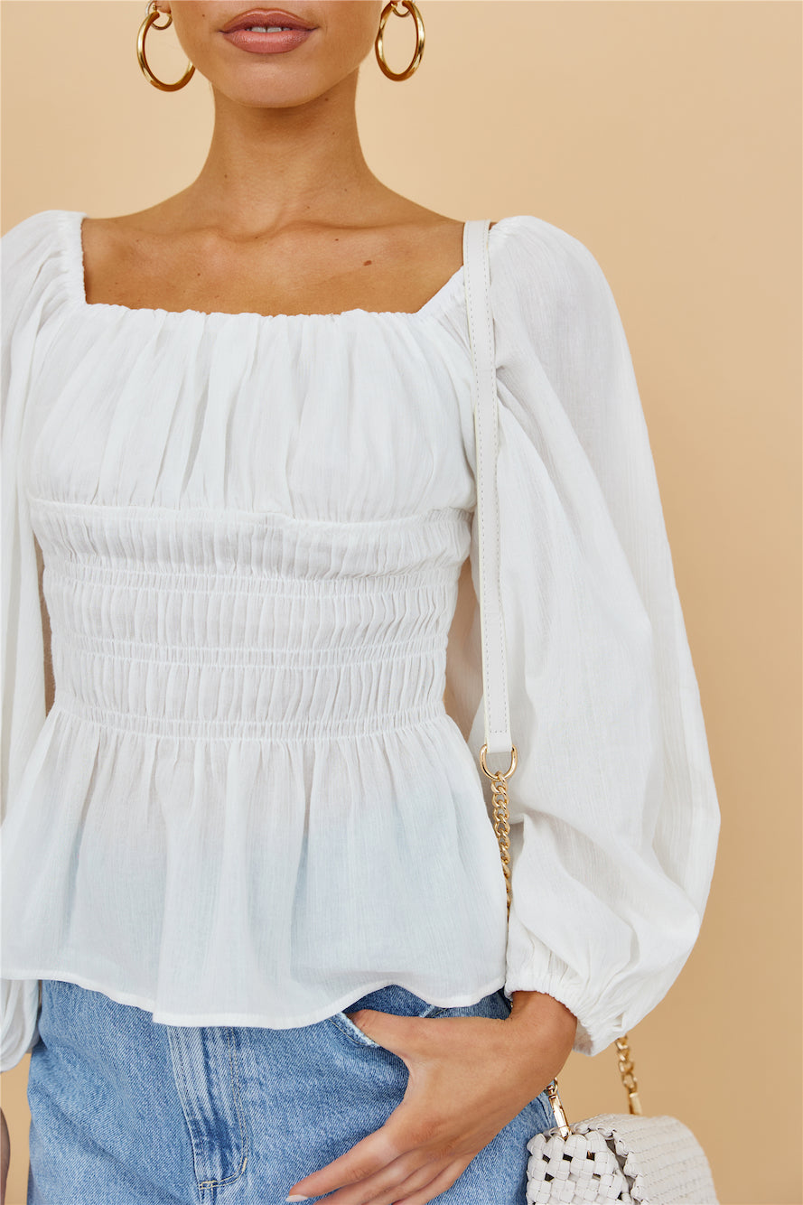 Saffron Top White-Seaa Fashion