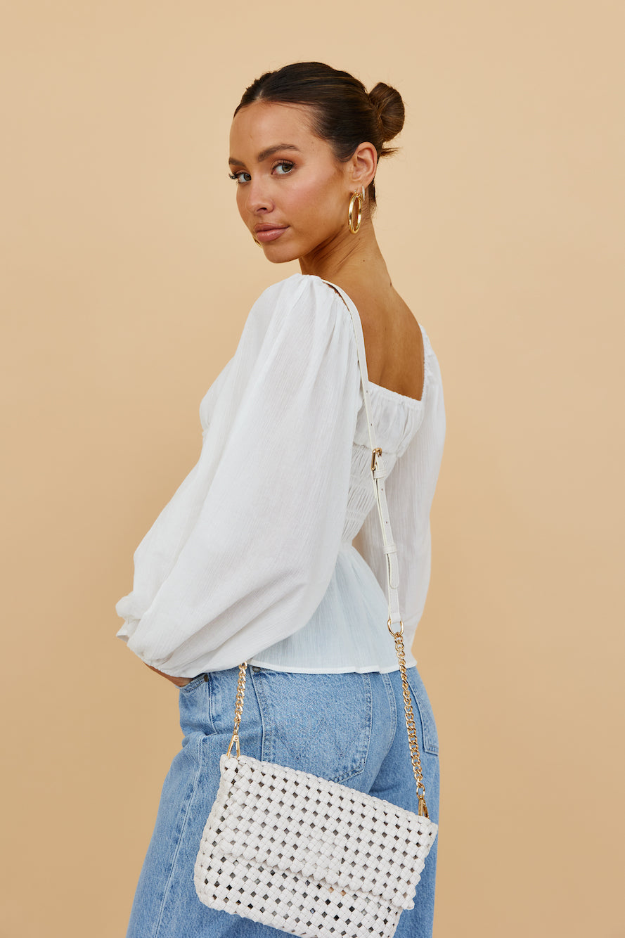 Saffron Top White-Seaa Fashion