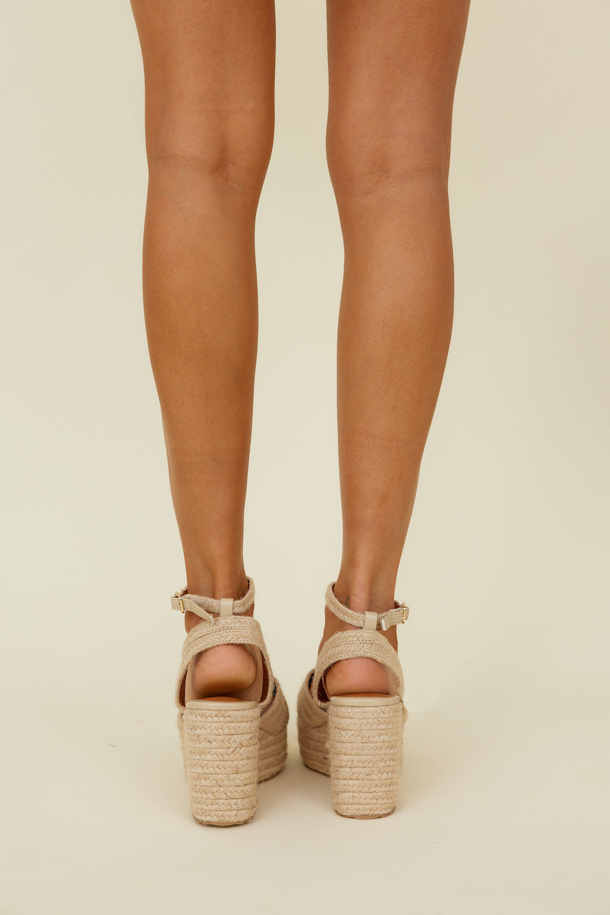 VERALI Callie Espadrille Wedges Natural Rope-Seaa Fashion
