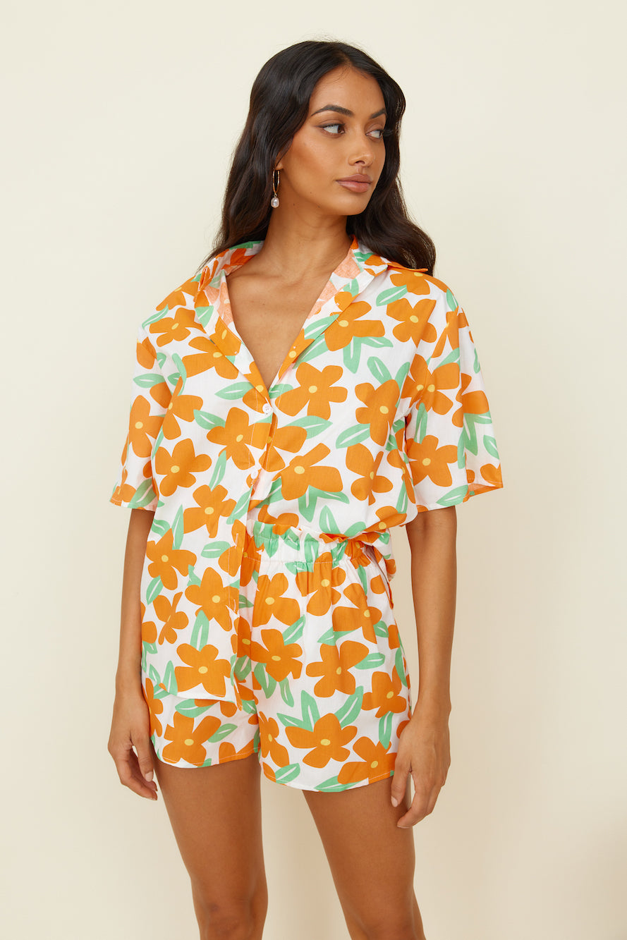 Tangerine Blossom Set Orange-Seaa Fashion