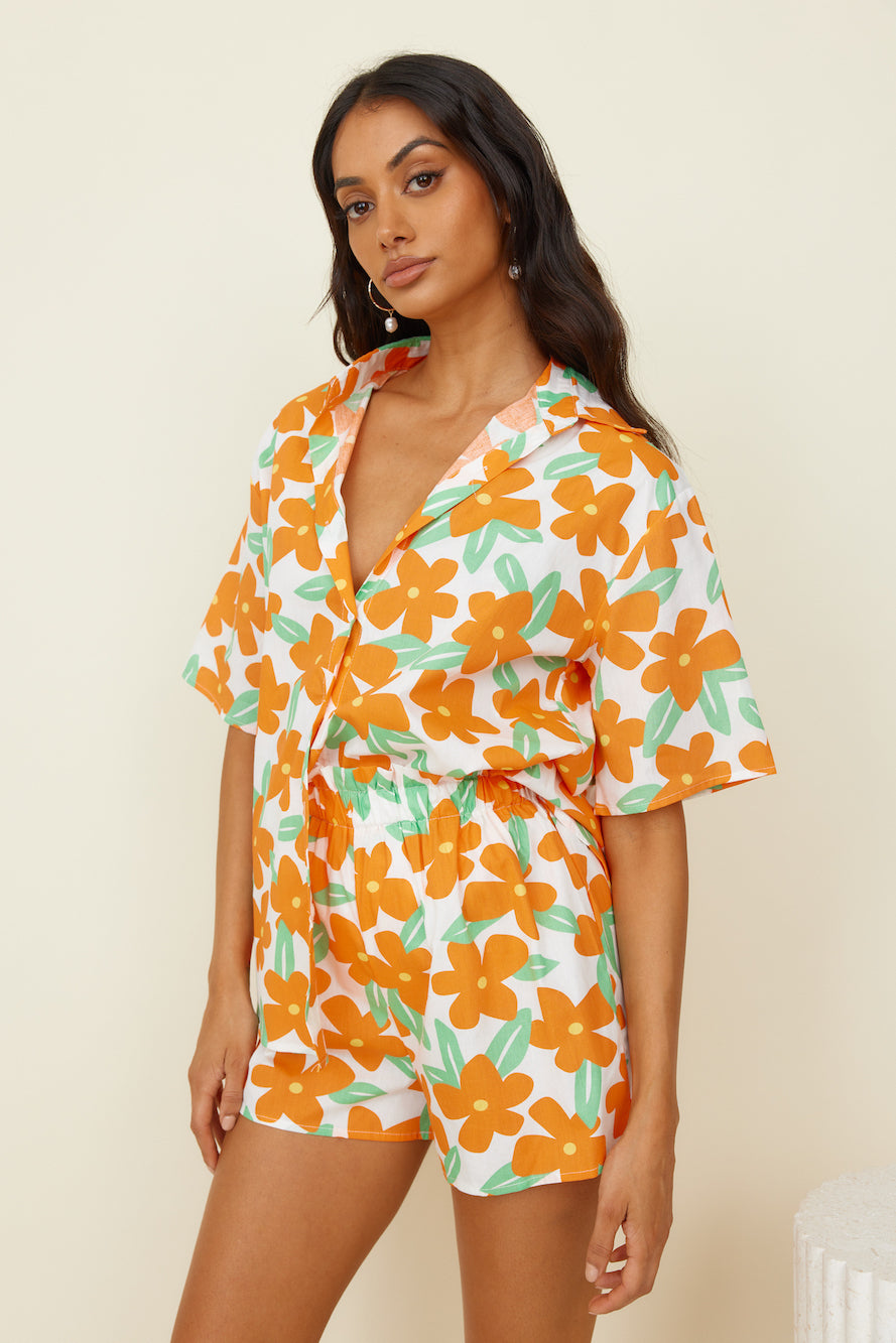 Tangerine Blossom Set Orange-Seaa Fashion