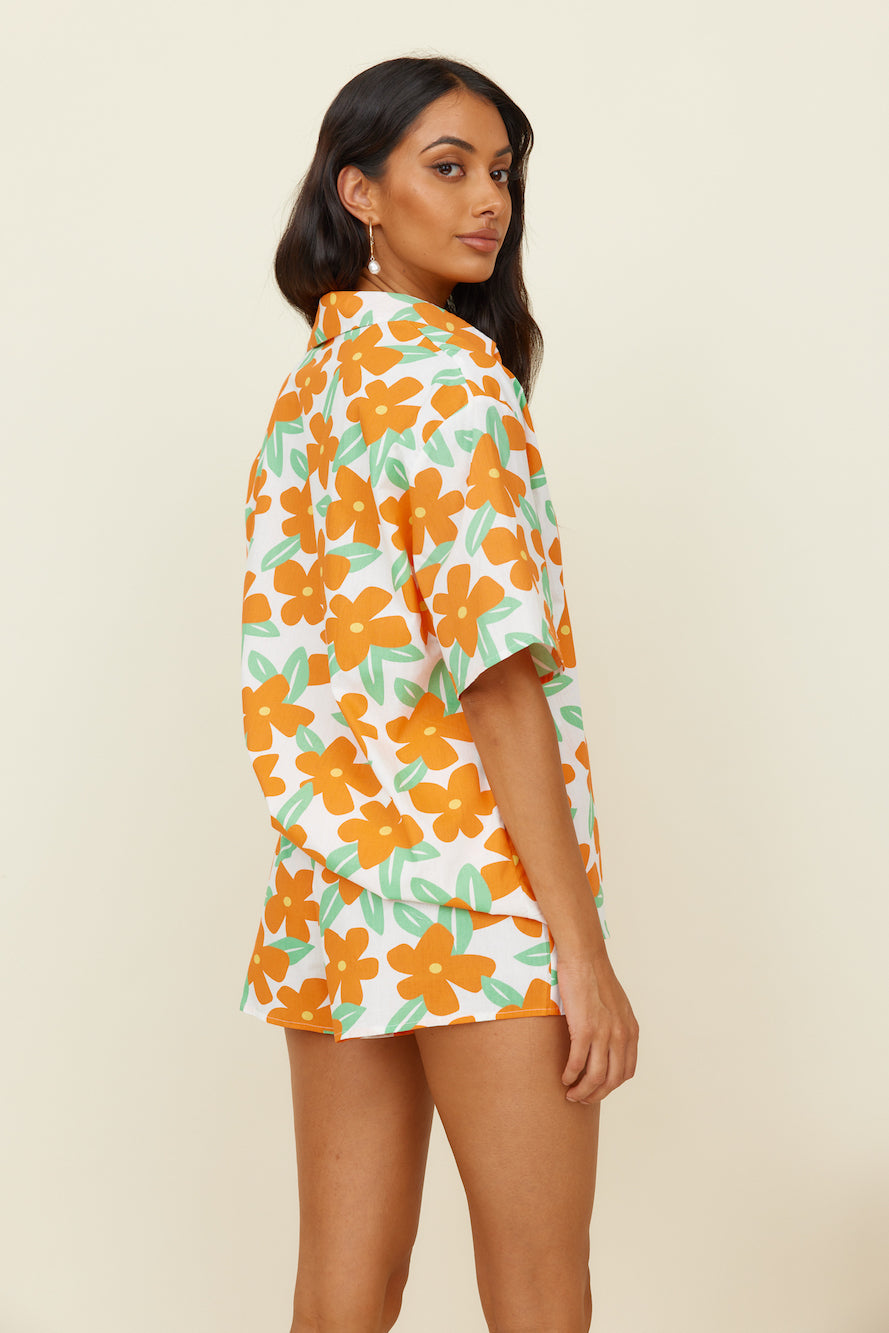 Tangerine Blossom Set Orange-Seaa Fashion