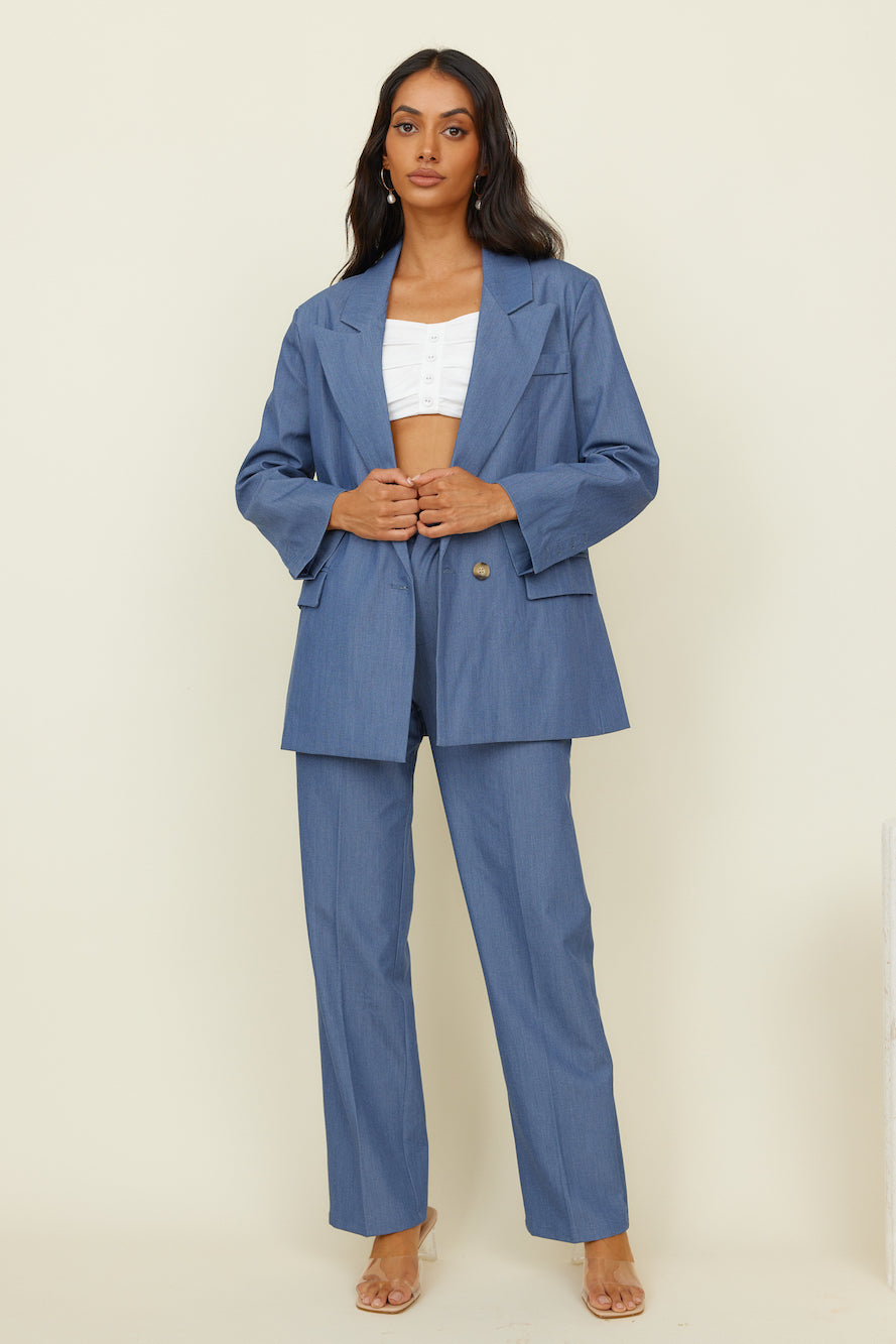 Luminary Ode Blazer Blue-Seaa Fashion
