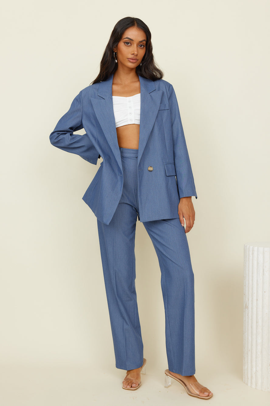 Luminary Ode Blazer Blue-Seaa Fashion