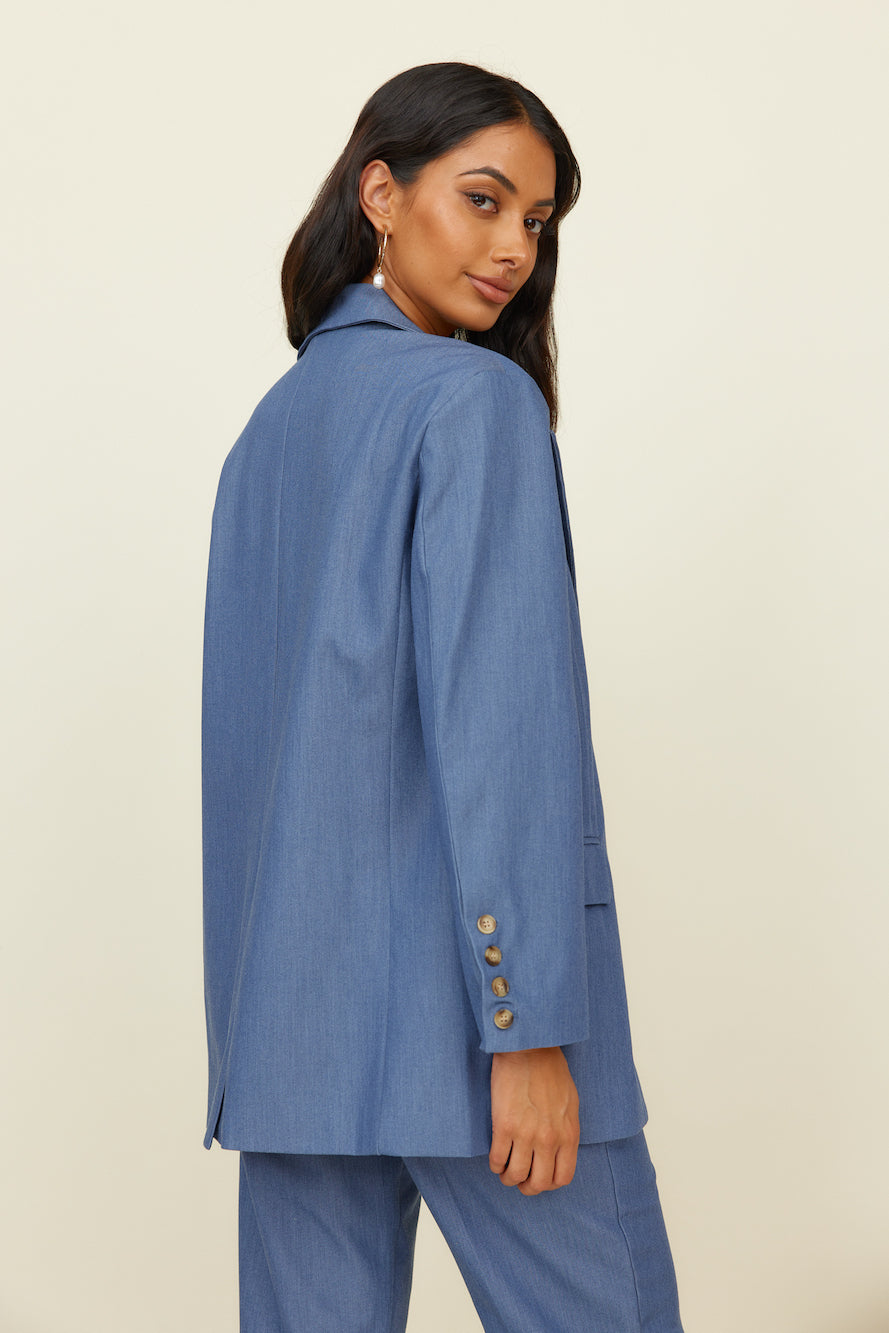 Luminary Ode Blazer Blue-Seaa Fashion