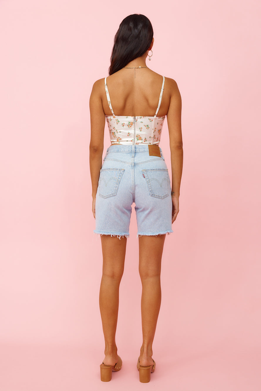 LEVI'S 90s 501 Shorts Light Indigo Destructed-Seaa Fashion