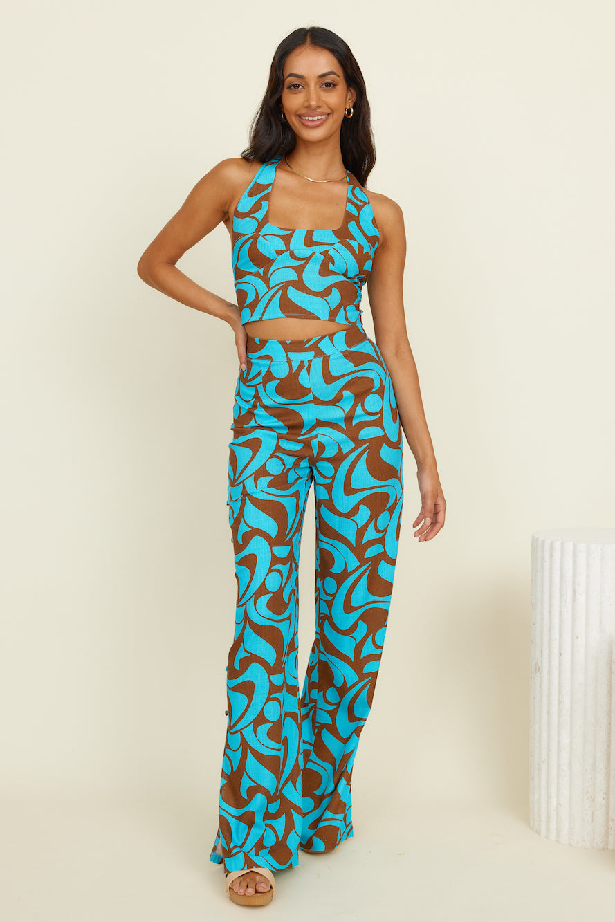 THE WOLF GANG La Cala Pant Bauhaus Azul-Seaa Fashion