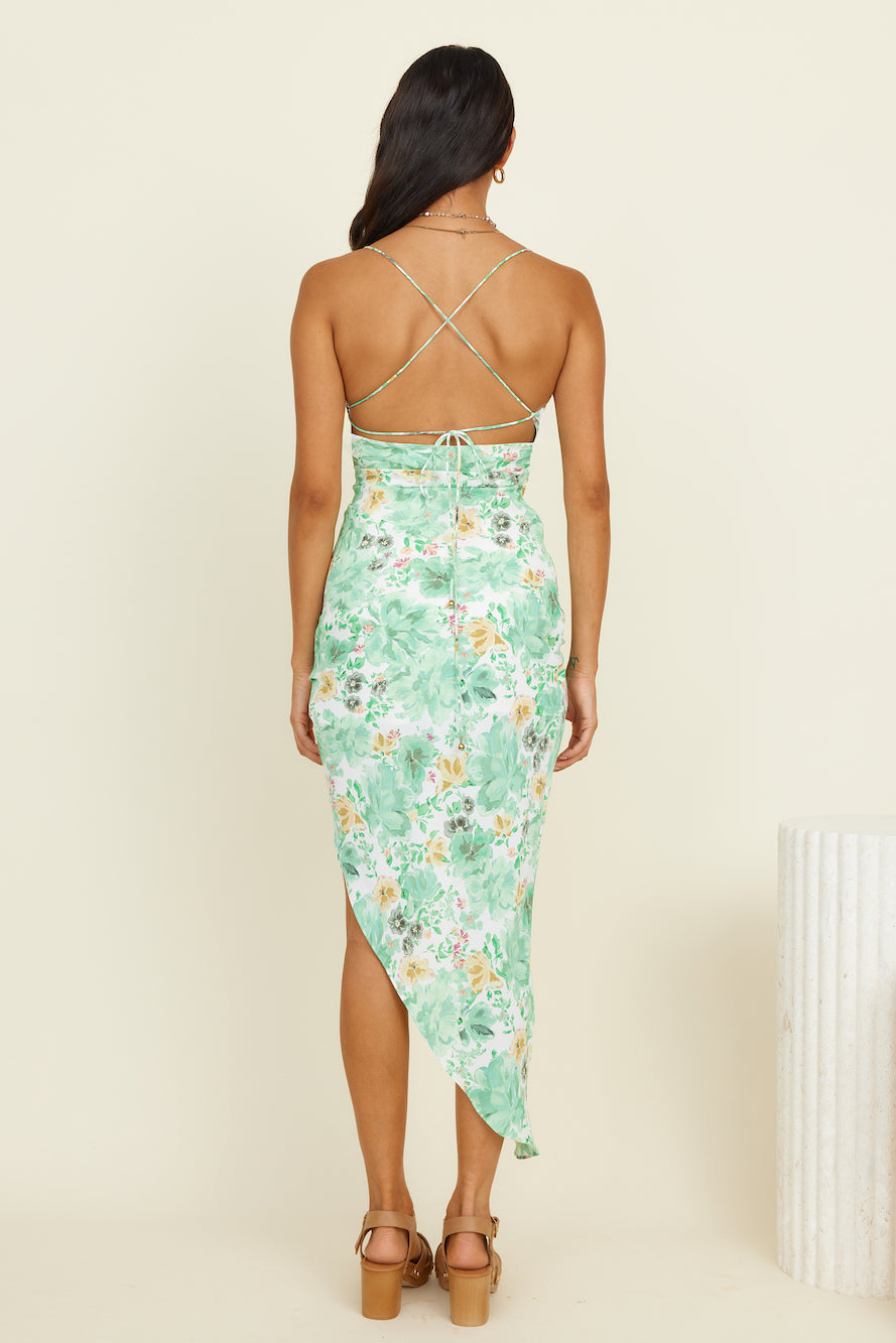 Under The Clouds Midi Dress Green-Seaa Fashion
