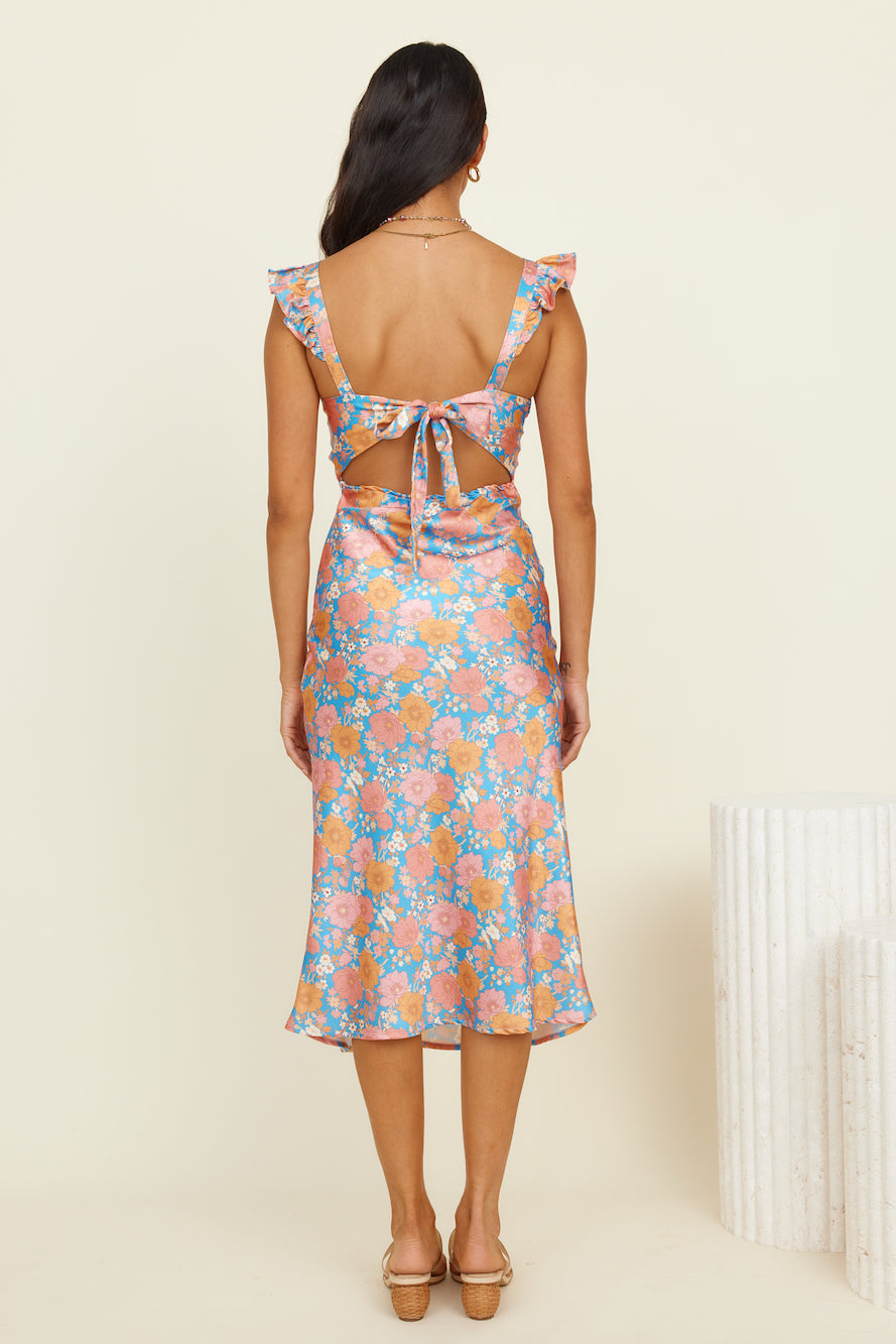 Travelling Souls Midi Dress Blue-Seaa Fashion