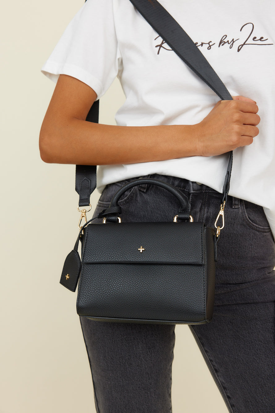 PETA + JAIN Hadid Bag Black Pebble-Seaa Fashion