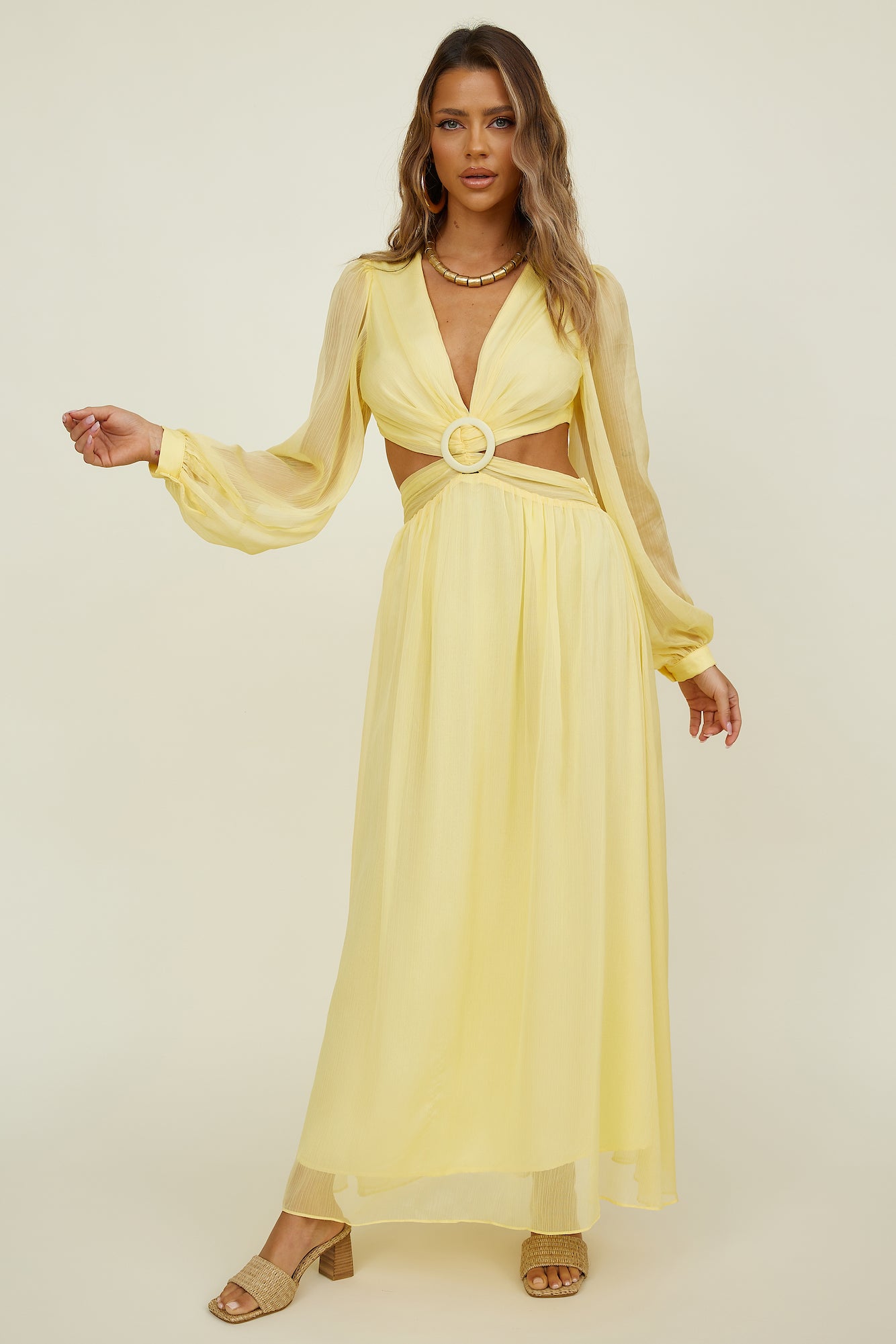 Celsius Maxi Dress Yellow-Seaa Fashion