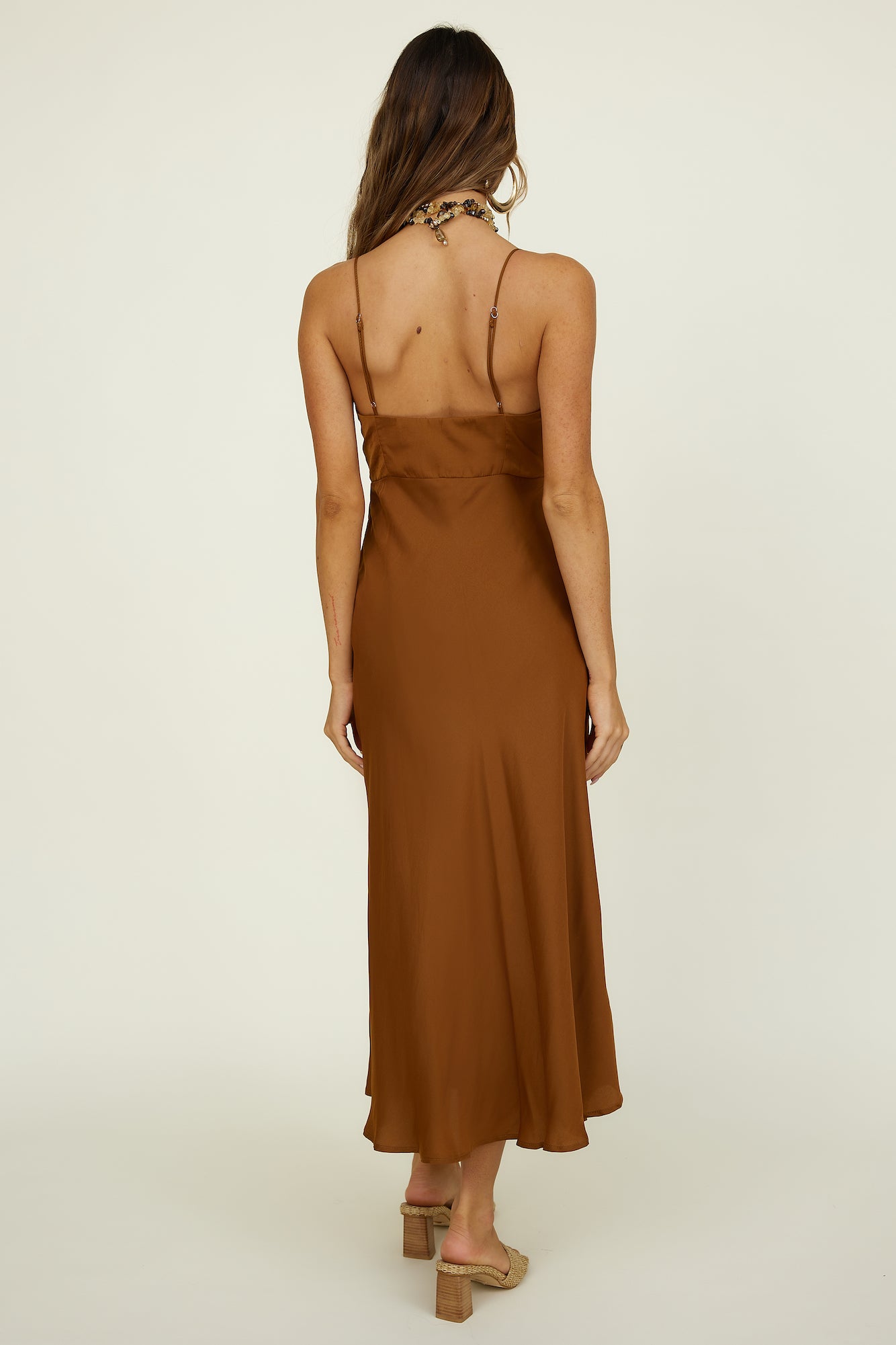 Awakenings Maxi Dress Brown-Seaa Fashion