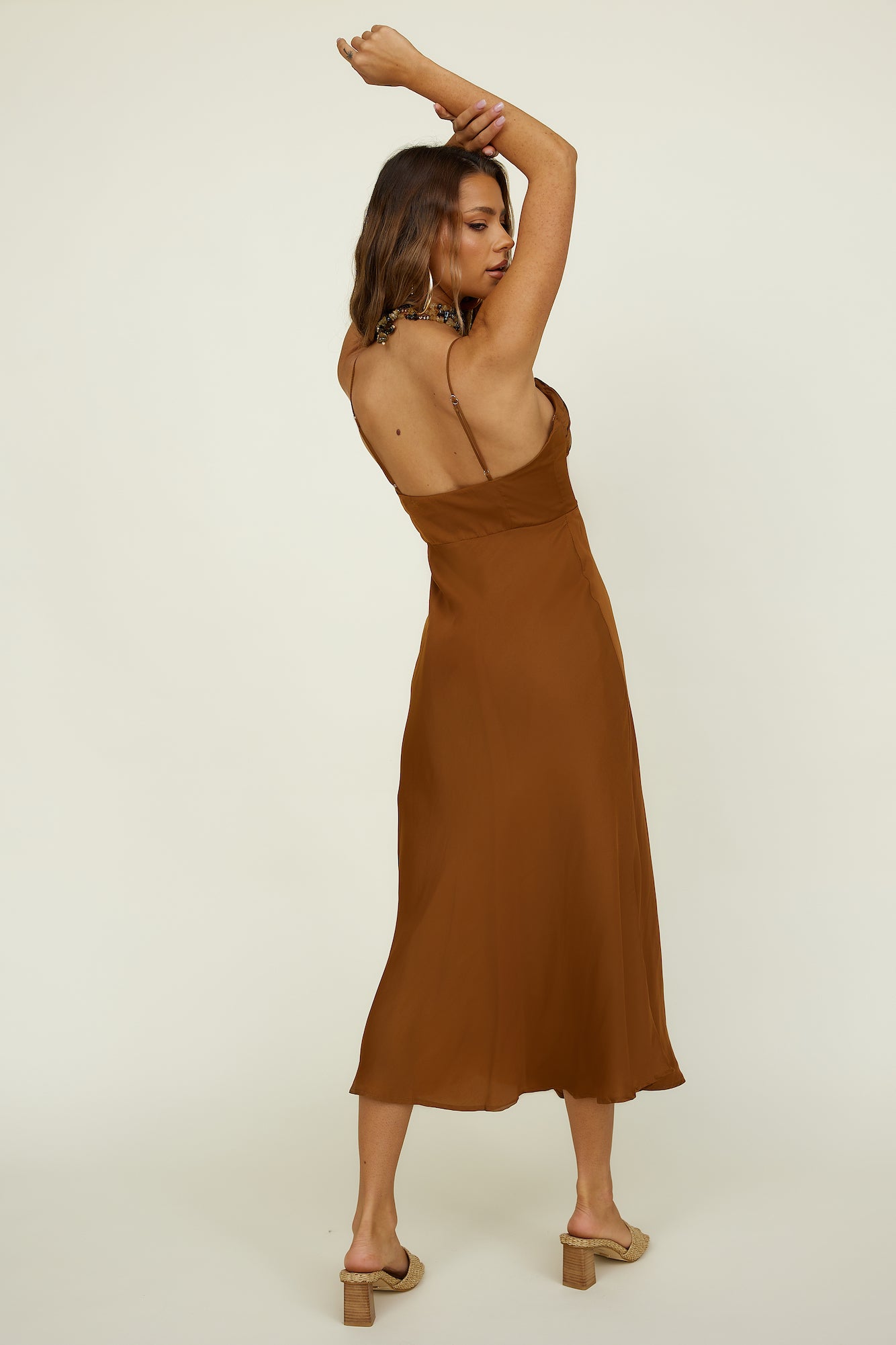 Awakenings Maxi Dress Brown-Seaa Fashion