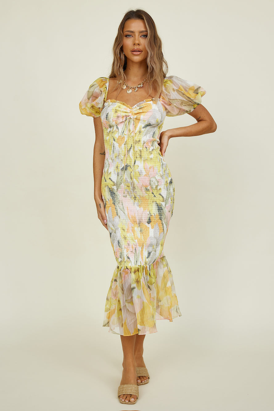Truth Be Told Maxi Dress Yellow-Seaa Fashion