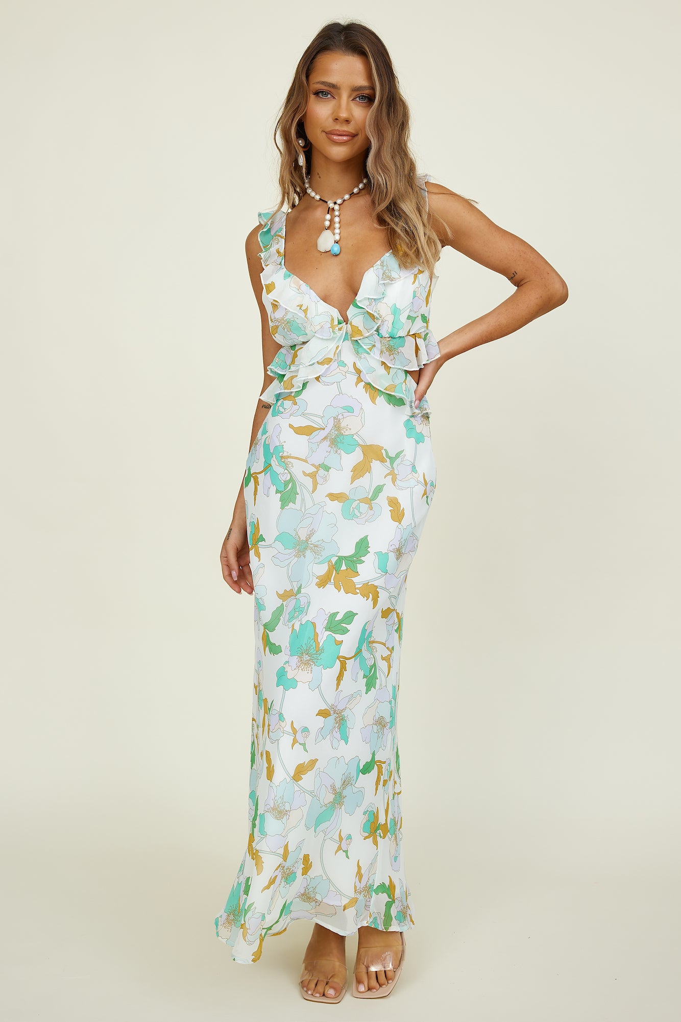 West Coast Drive Maxi Dress Green-Seaa Fashion