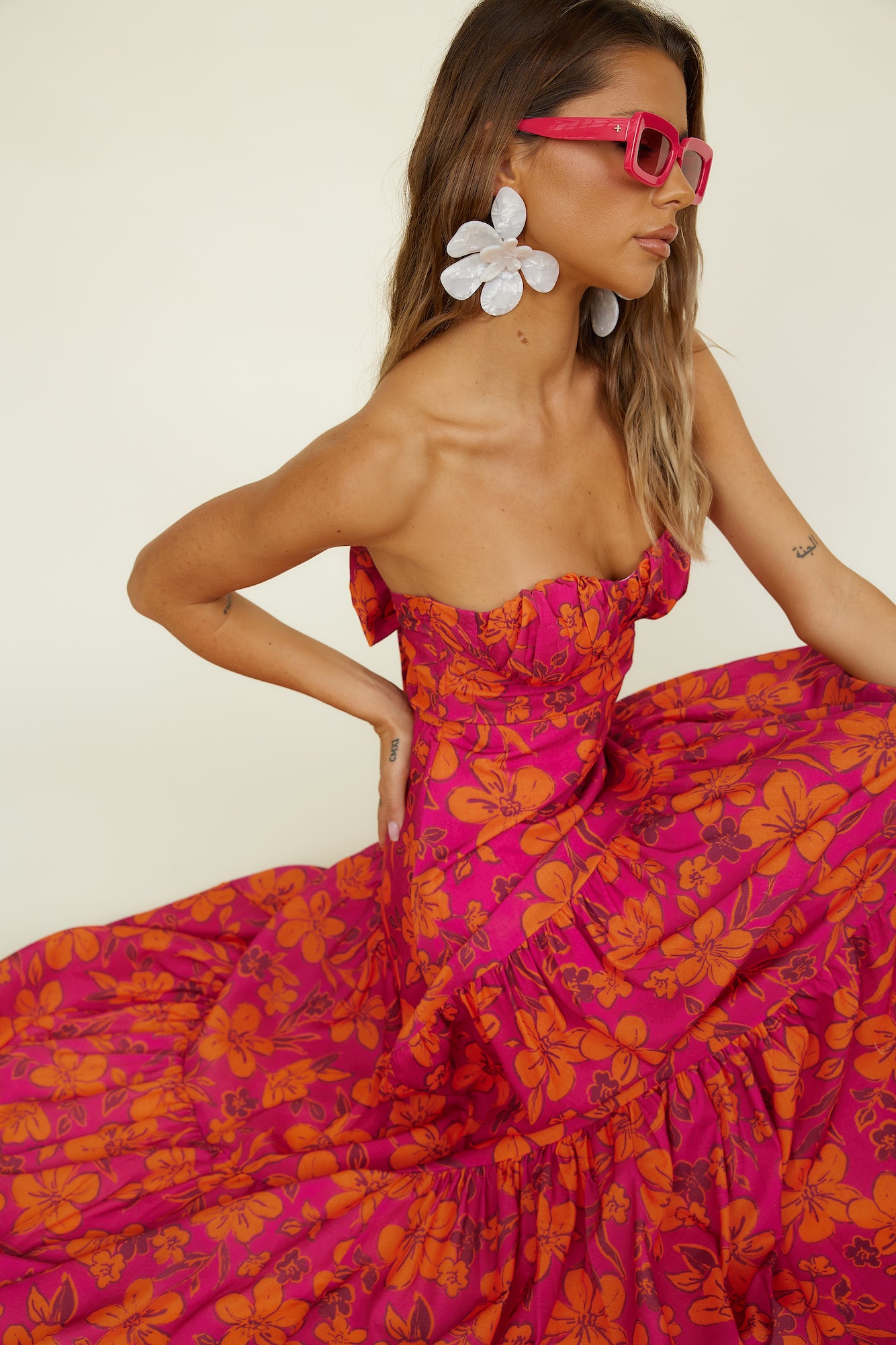 PETA + JAIN Blurred Sunglasses Raspberry Rose-Seaa Fashion