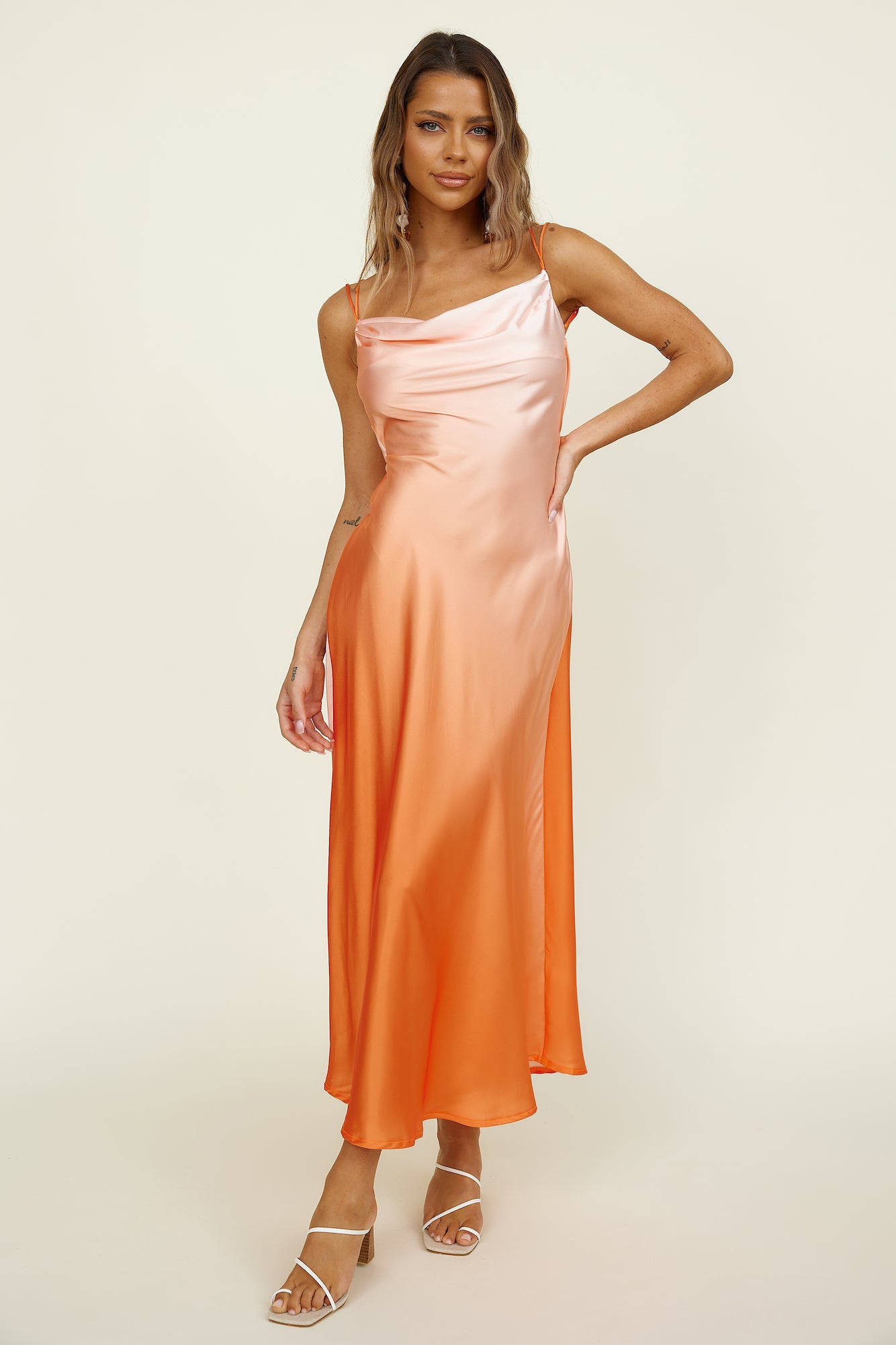 Cherished Love Maxi Dress Orange-Seaa Fashion