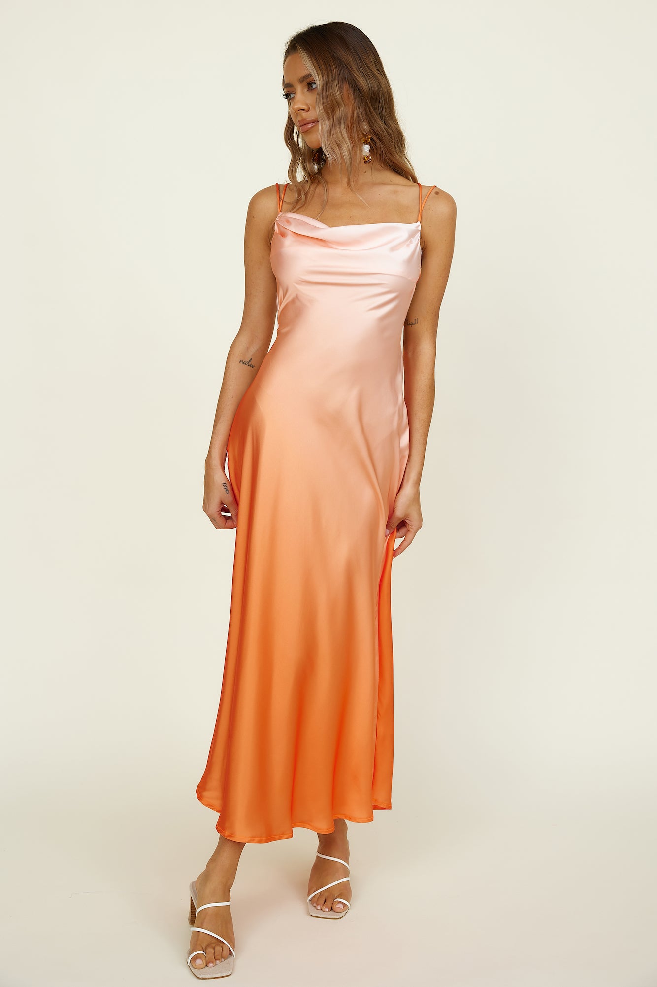 Cherished Love Maxi Dress Orange-Seaa Fashion