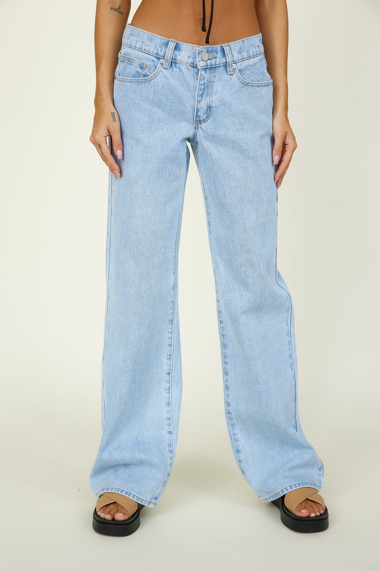 ABRAND A 99 Low & Wide Jeans Walk Away-Seaa Fashion