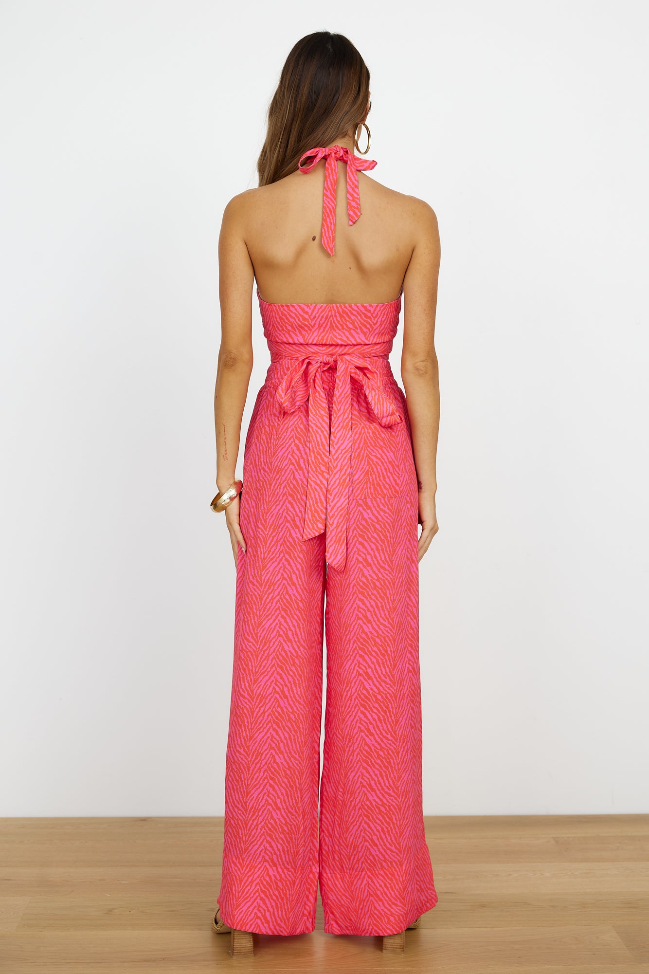 CHARLIE HOLIDAY Amelie Pant Pink Zebra-Seaa Fashion