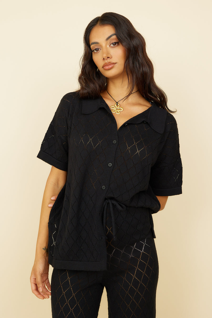 Angel Face Top Black-Seaa Fashion