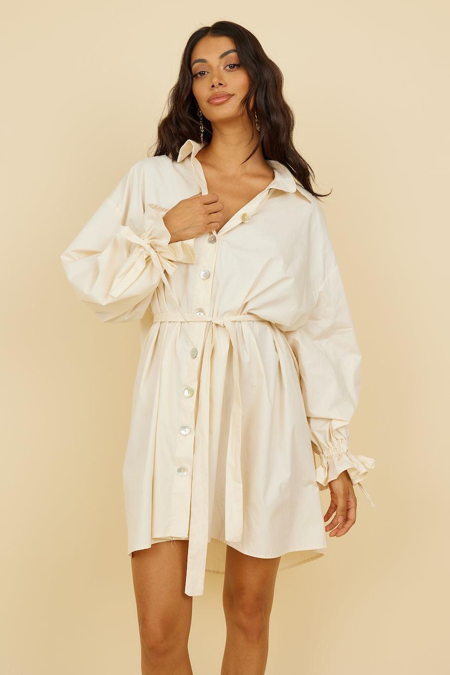 Lovely Days Mini Dress Cream-Seaa Fashion