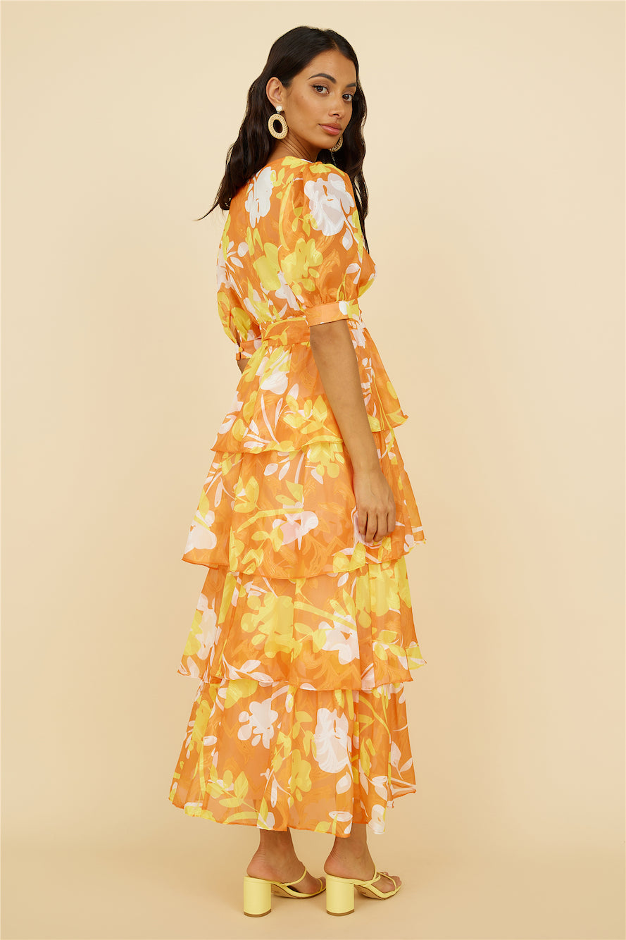 Inflorescence Maxi Dress Yellow-Seaa Fashion