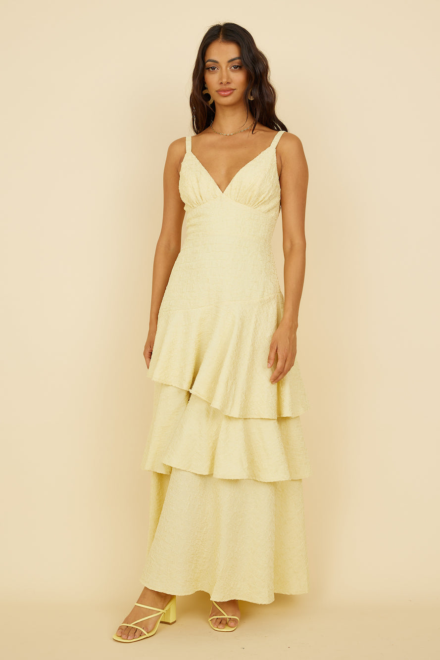 Oh Sunflower Dreams Maxi Dress Yellow-Seaa Fashion